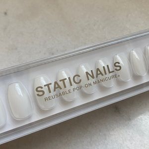 NEW Static Nails Press On Nails — Coconut coffin